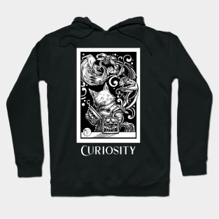 Opening Pandora's Box - Curiosity - White Outlined Version Hoodie